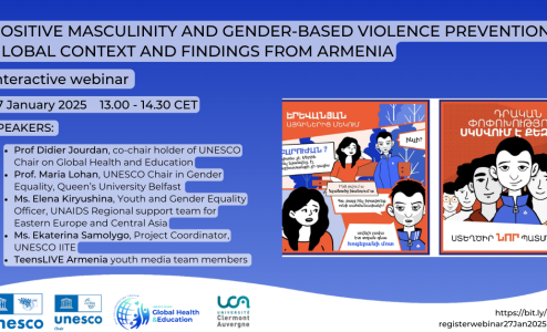 27 January 2025 – Positive Masculinity and Gender-Based Violence Prevention: Global Context and Findings from Armenia