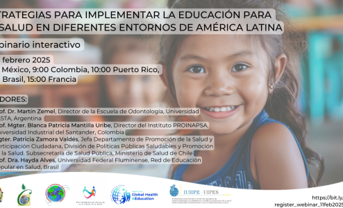 11 febrero 2025 – Estrategias para implementar la Educación para la Salud en diferentes entornos de América Latina