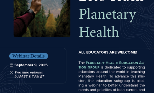 Webinar 9 September – Let’s Teach Planetary Health