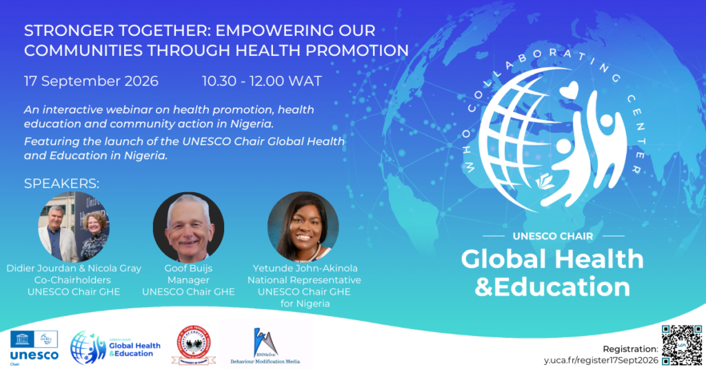 Presentations Nigerian launch event UNESCO Chair GHE 17 sep 2026